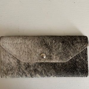 Light grey animal print wallet